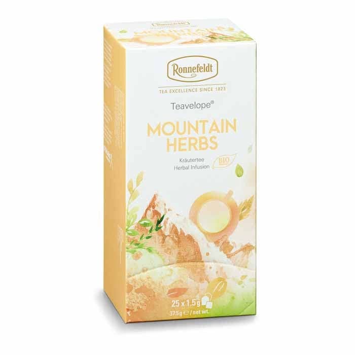Ronnefeldt Teavelope® Mountain Herbs® Tisane – 6 × 25 Étui pour la vente par Ronnefeldt USA
