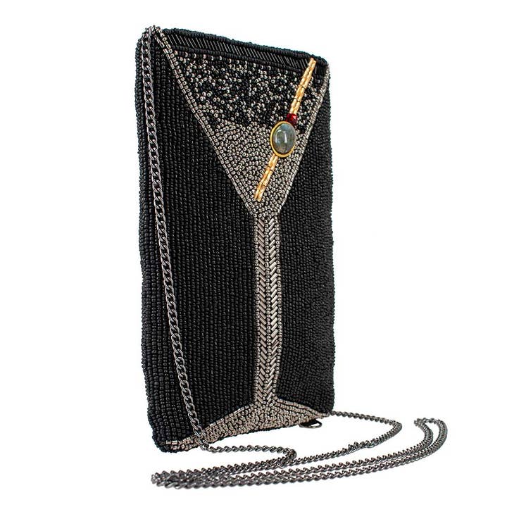 Mary Frances Accessories – wholesale Crossbody bag – Women's – Make It Dirty Beaded Martini Glass Crossbody Phone Bag2