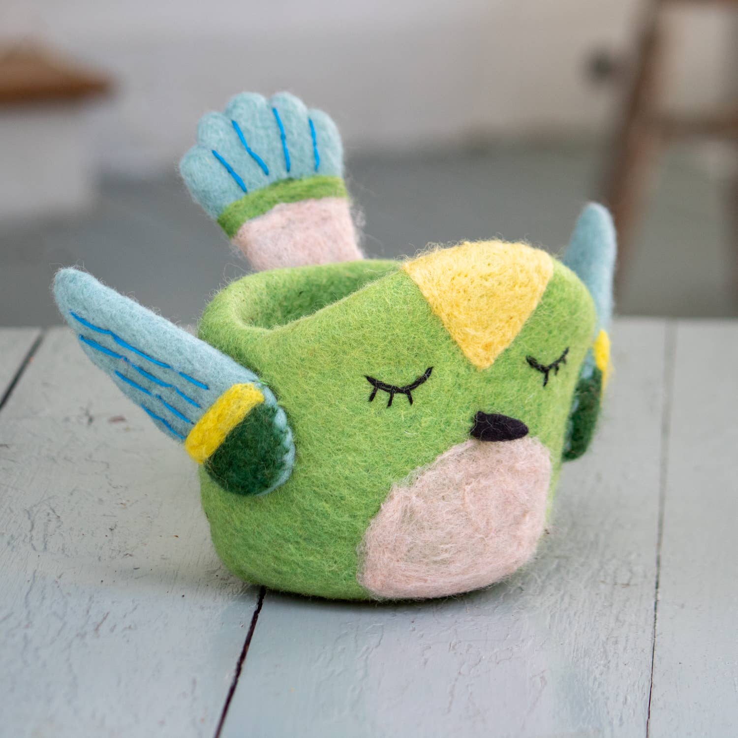 dZi Handmade – Vaso de plantas por atacado – Pote de Feltro Beija-flor2