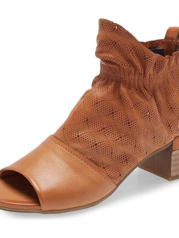 DIANA LEATHER SANDAL - COGNAC for wholesale by Sheridan Mia