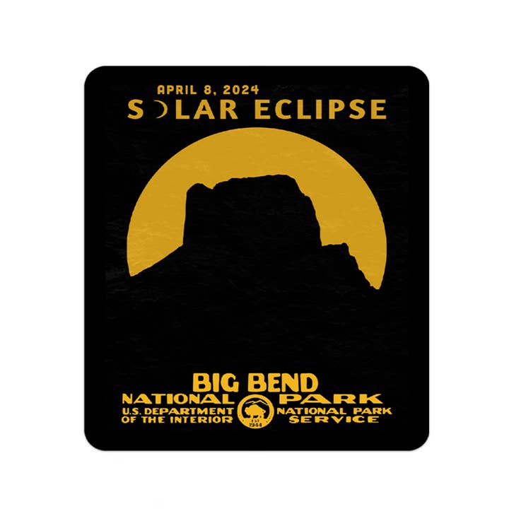 Albion Mercantile Co. - Wholesale Sticker - Big Bend National Park Solar Eclipse 2024 Sticker2