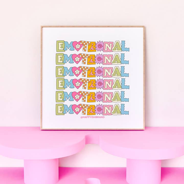 Emotionellt konsttryck - Färgglad väggkonst - Dopamin Decor för wholesale av Happyish Brand