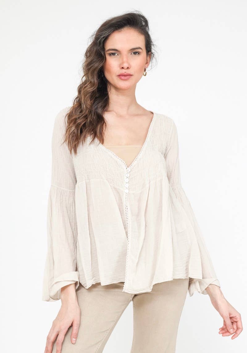 LINEN & COTTON HOUSE - Vente Chemisier – femme - GILET EN COTON 20354  SPRING SUMMER CLOTHING29