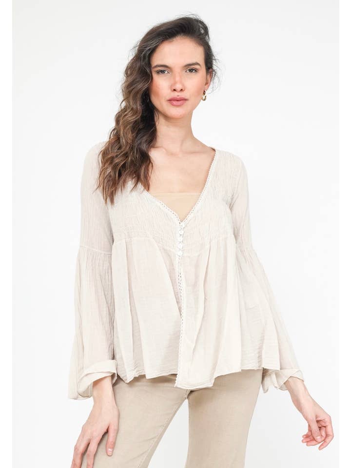 LINEN & COTTON HOUSE - Wholesale Blouse - Women's - 20354 SPRING SUMMER CLOTHING COTTON VEST16