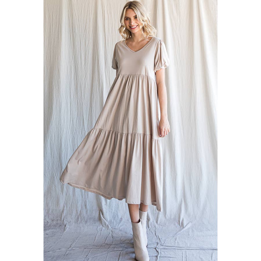 COTTON TIERED MAXI DRESS for wholesale by miroh