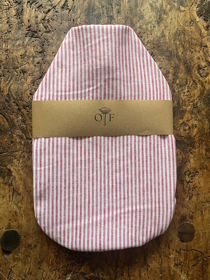 Hot water bottle - red Cotton Candy stripe for wholesale by Orla & Fern