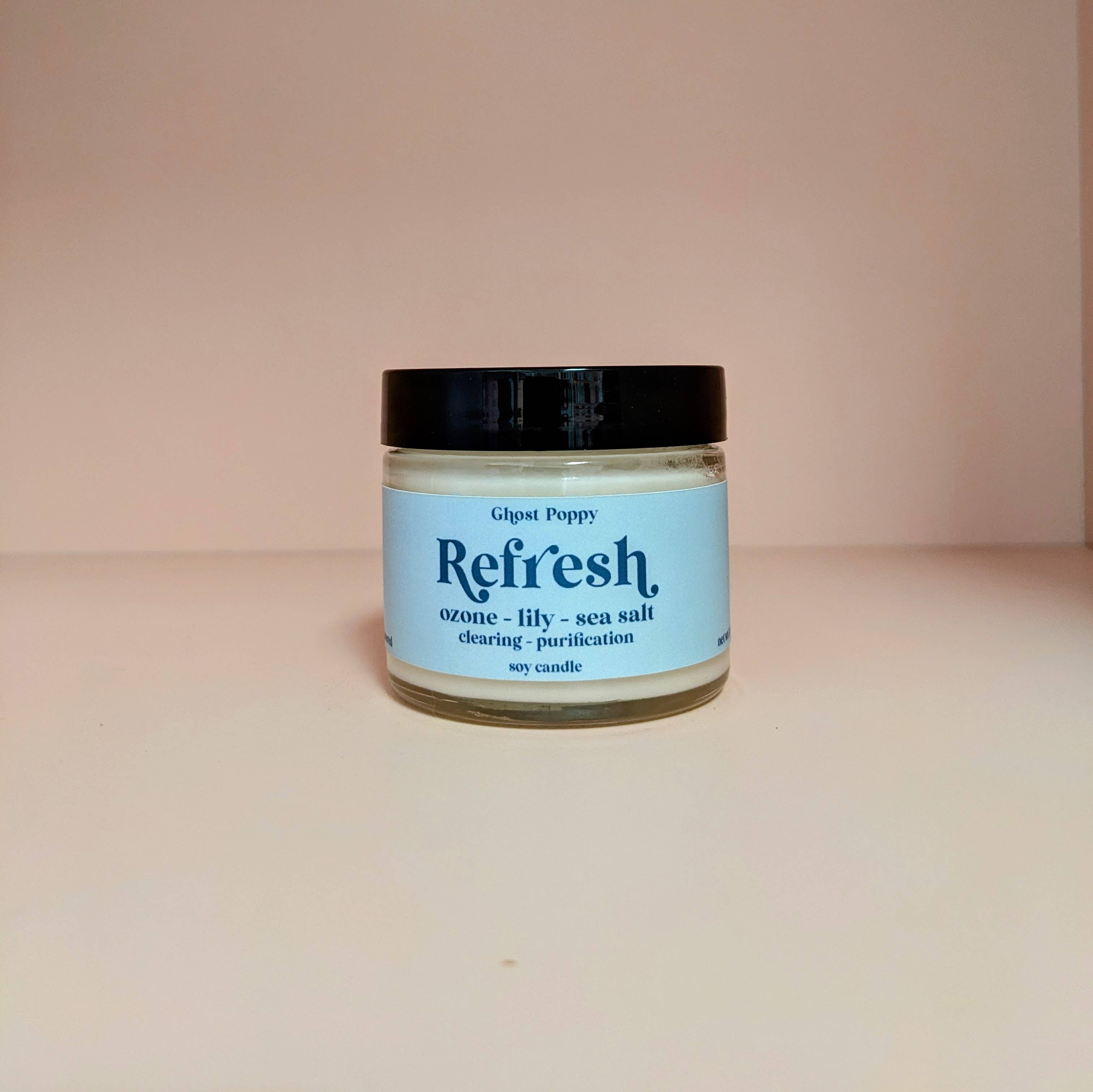 Ghost Poppy - Wholesale Jar/Filled Candle - Refresh Mini Candle1