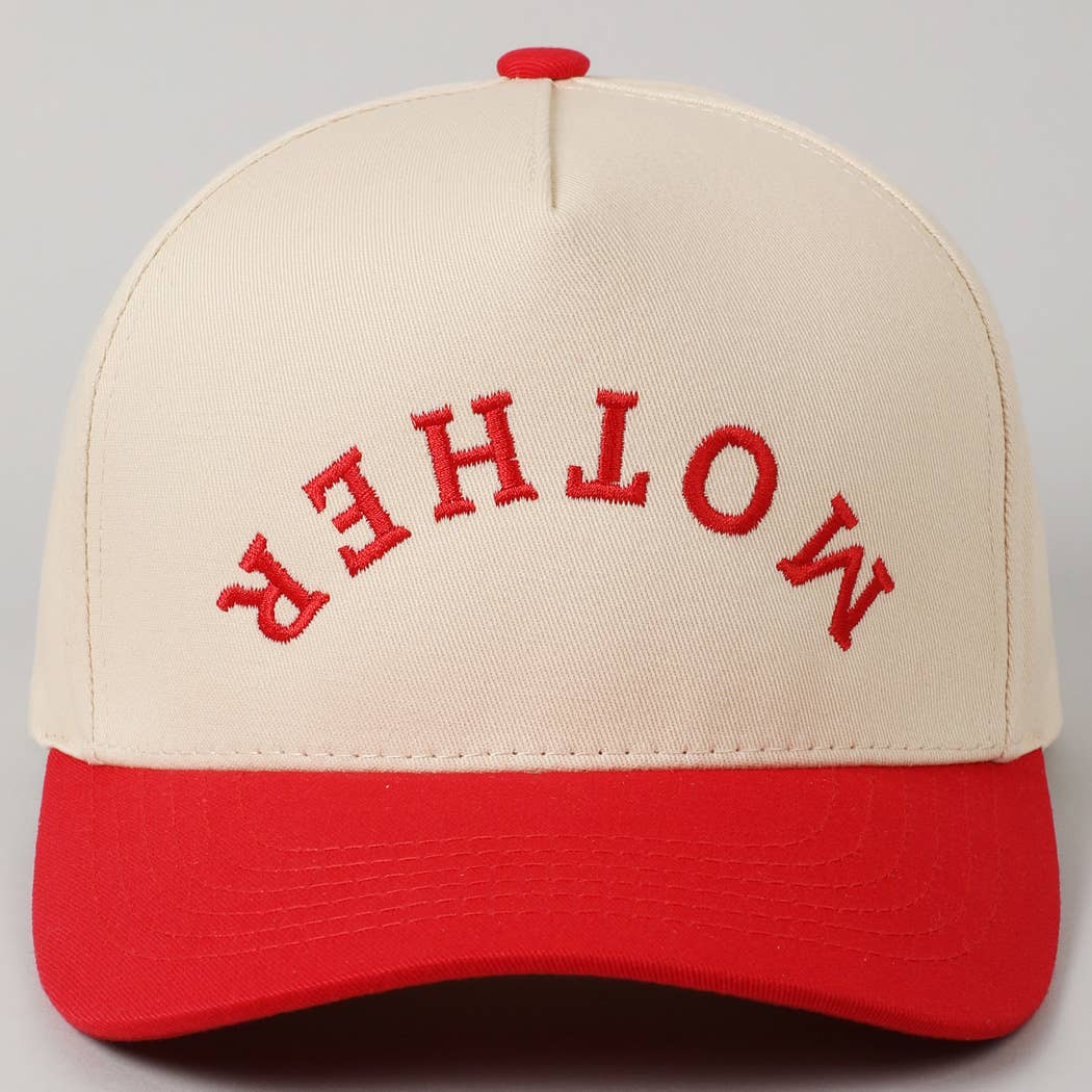 Fashion City - Wholesale Baseball Cap - Women's - MOTHER Upside Down Lettering Embroidery Cap29