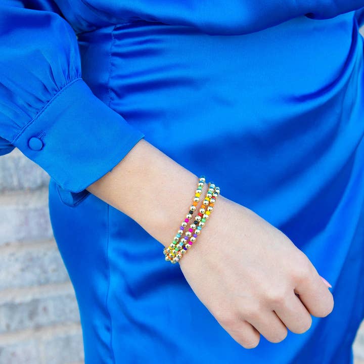 Allie + Bess - Wholesale Beaded Bracelet - Rainbow Piper Bracelet2