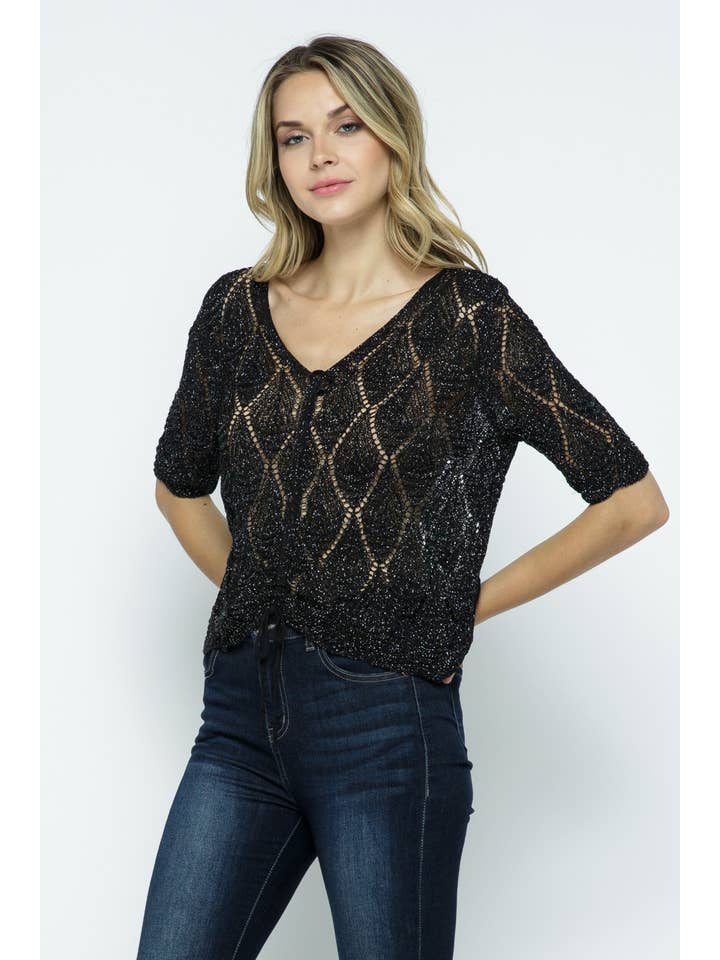 Verte - Wholesale Knit Top - Women's - CROCHET KNIT TOP_788-4390244