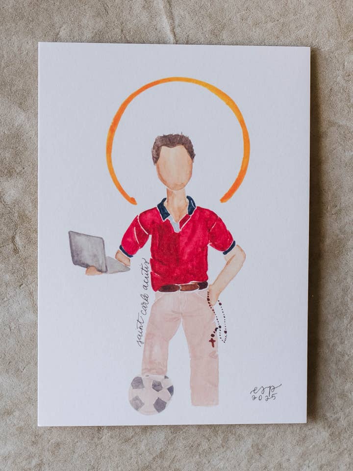 San Carlo Acutis - Impresión 5x7 para venta al por mayor de Emily S Pitre Art