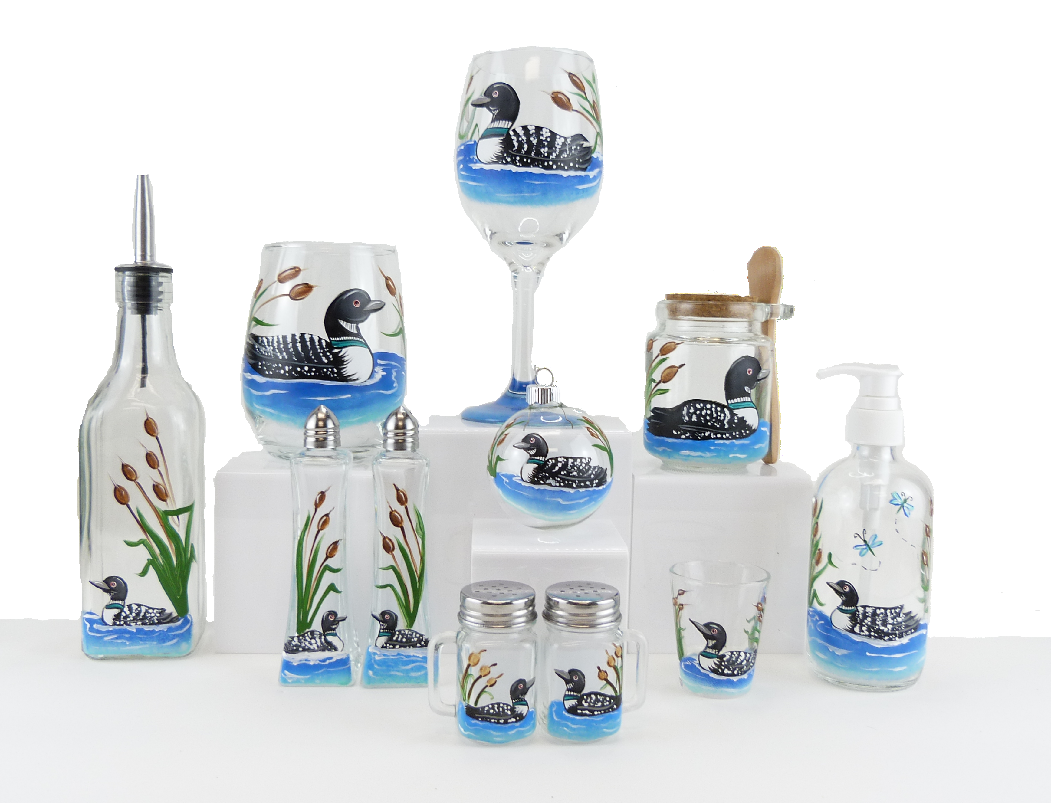 Classy Art Designs, LLC - Wholesale Shot Glass - Loons Shot Glass1