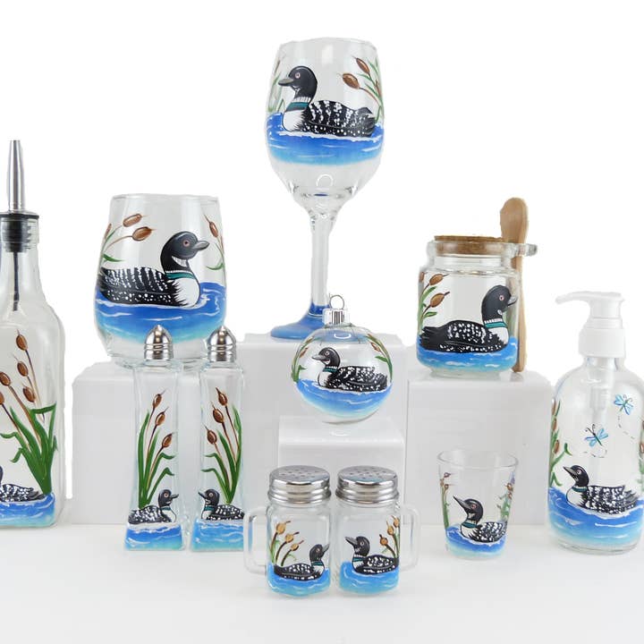 Classy Art Designs, LLC - Wholesale Shot Glass - Loons Shot Glass1