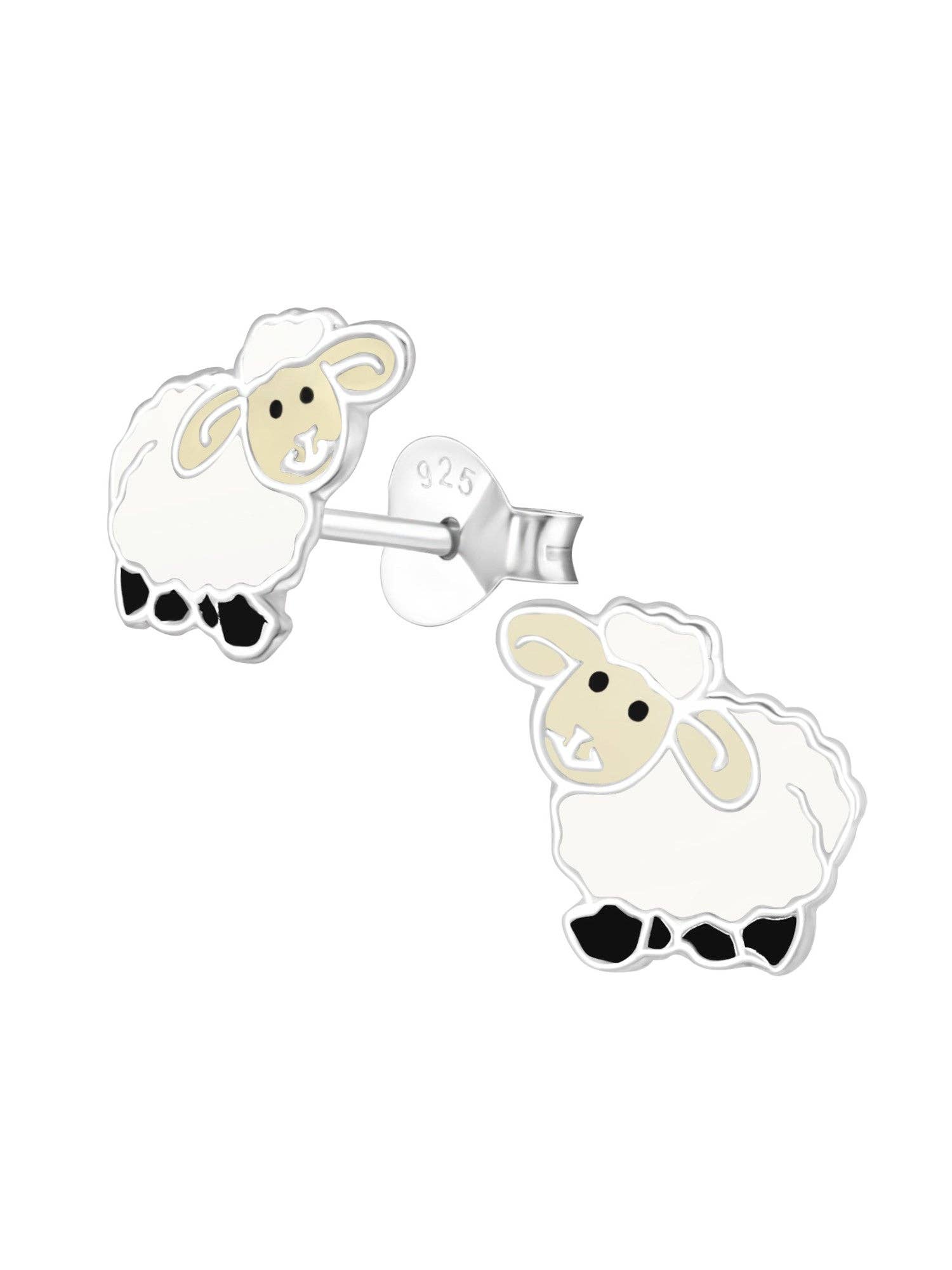 Nakoa The Label - Wholesale Stud/post earrings - Silver Sheep Stud Earrings - Epoxy