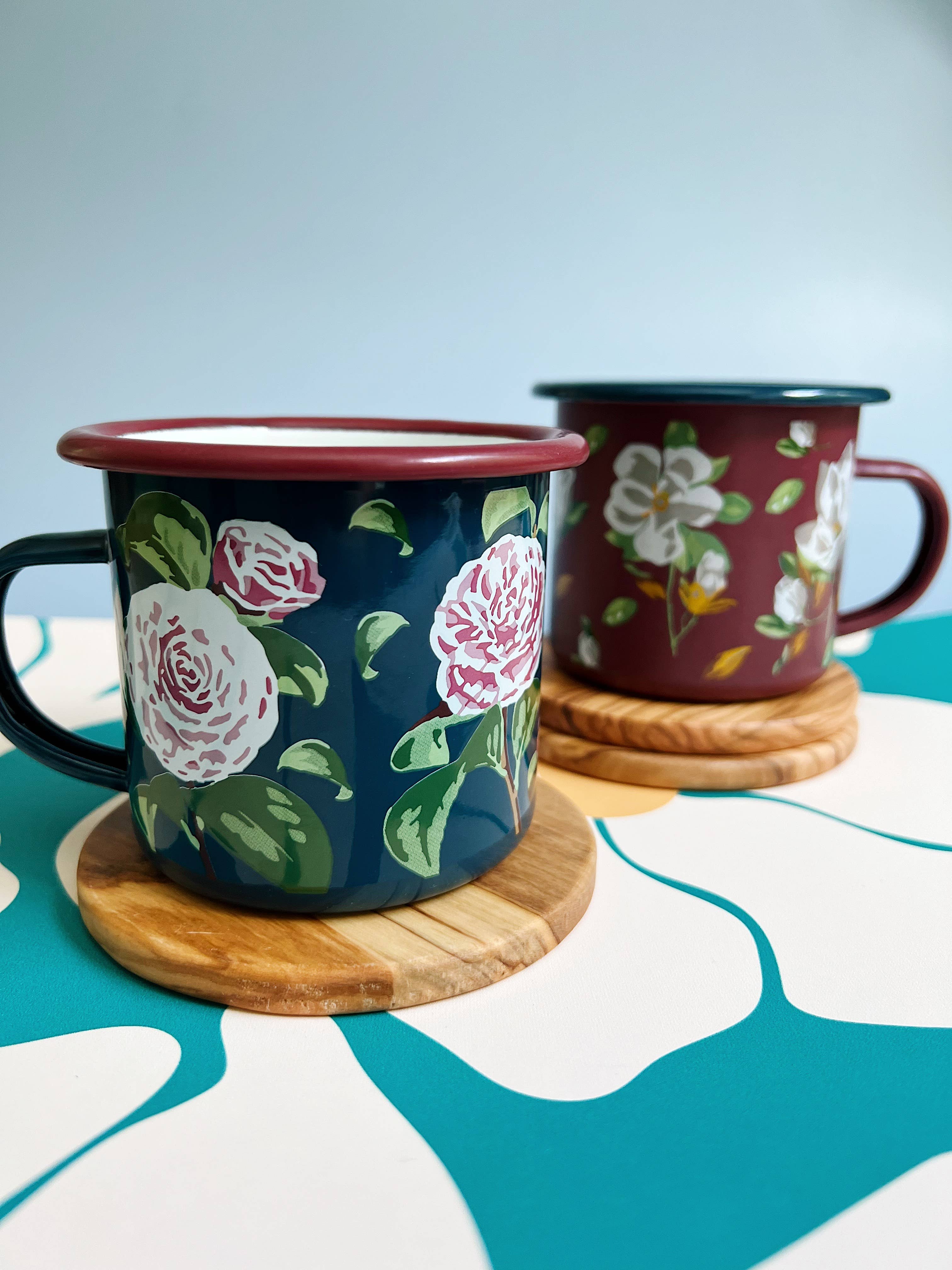 Cate Paper Co. - Wholesale Coffee Mug - Floral Enamel Mug4