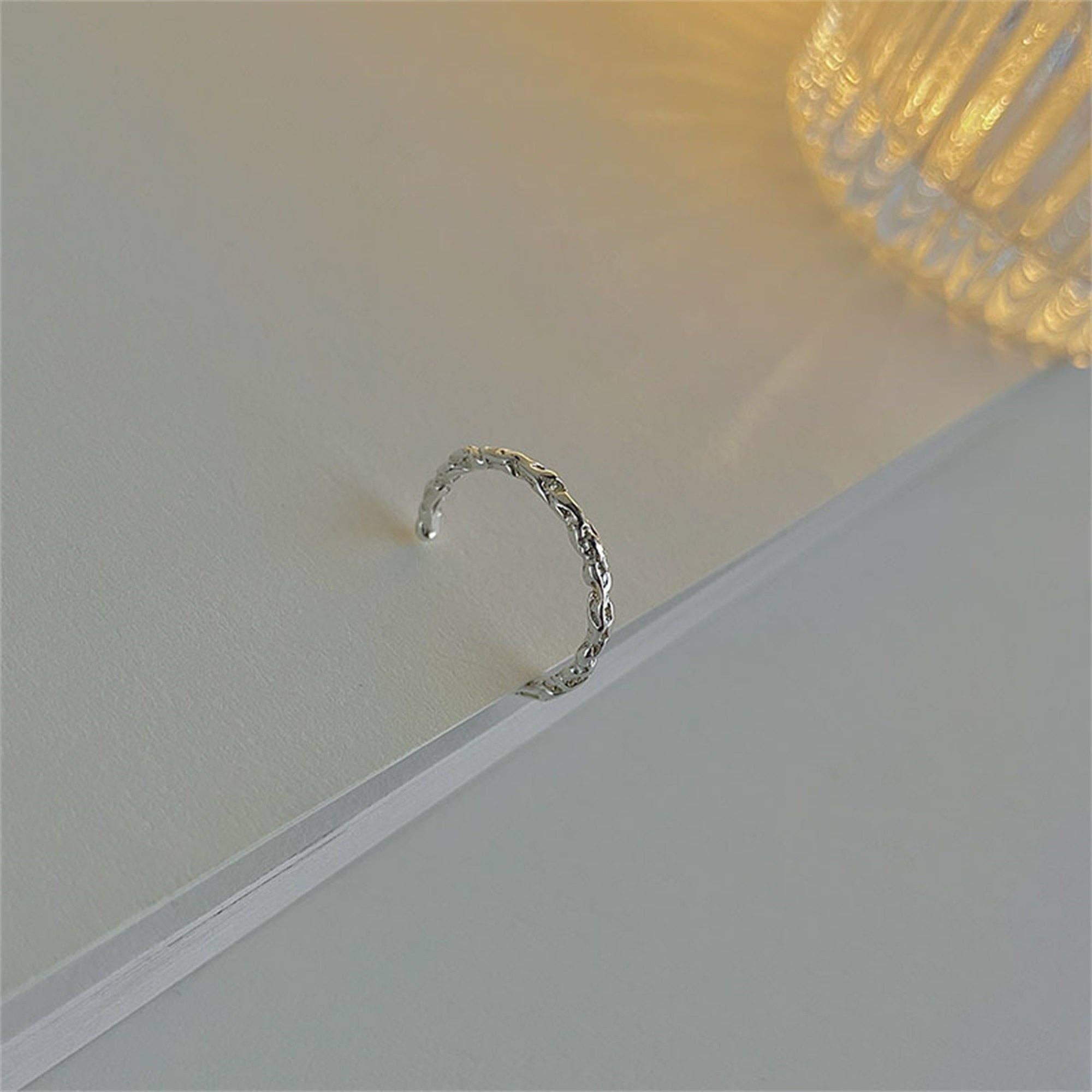 Perimade & Co. LLC - Wholesale Band/Stacked Ring - Twist Slim Thin Stacking Band Ring in 925 Sterling Silver1