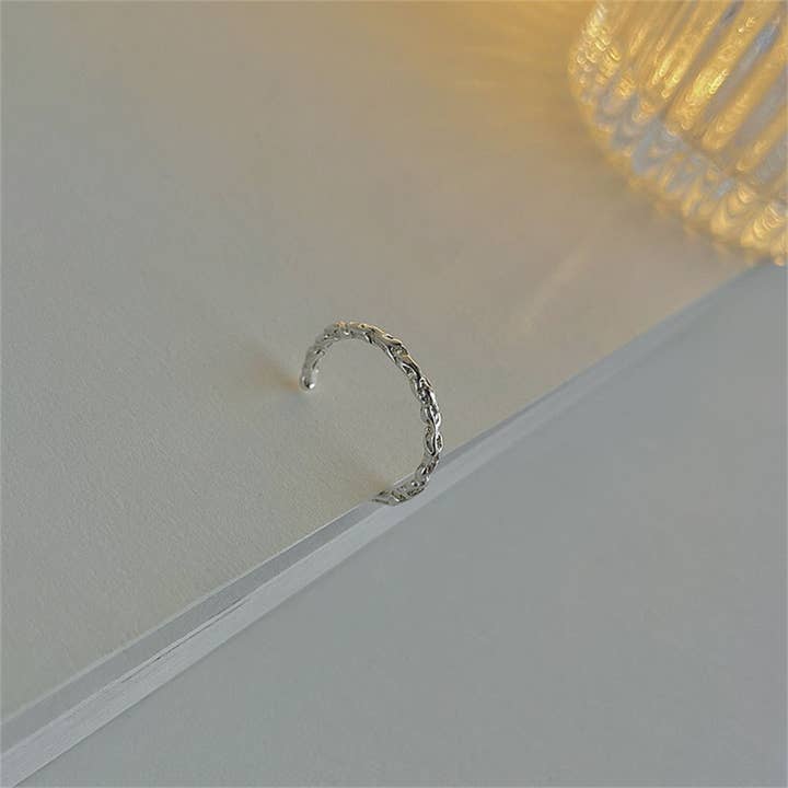 Perimade & Co. LLC - Wholesale Band/Stacked Ring - Twist Slim Thin Stacking Band Ring in 925 Sterling Silver1