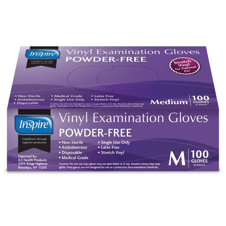Inspire - Wholesale Gloves – Unisex - Inspire Stretch Vinyl Exam Gloves 1000 Count7