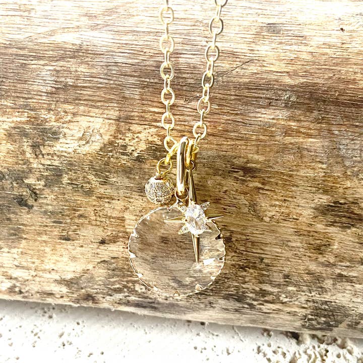 VB&CO Designs Handmade Jewelry - Wholesale Pendant/Charm Necklace - Crystal Jewelry Crystal Gold Necklace Boutique Salon trendy3