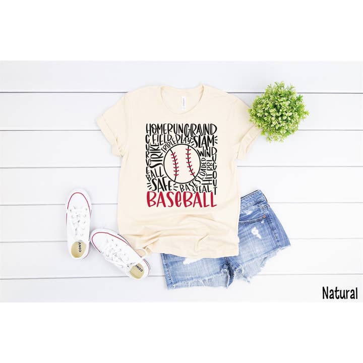 T-shirt naturel Baseball Sayings pour la vente par Simply Tees