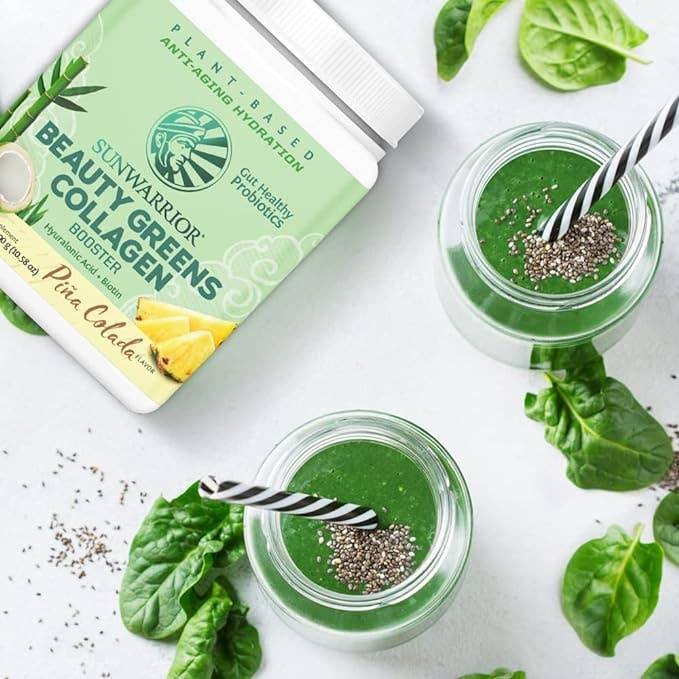 Sunwarrior - Wholesale Protein/Superfood Powder - Beauty Greens Pina Colada Collagen Powder - Vegan, Soy-Free7