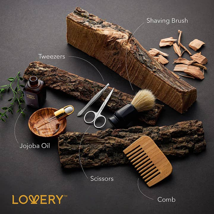 Lovery - Wholesale Bath & body set – Men’s - Father's Day Gift Set, 14pc Sandalwood Bath and Grooming Kit3