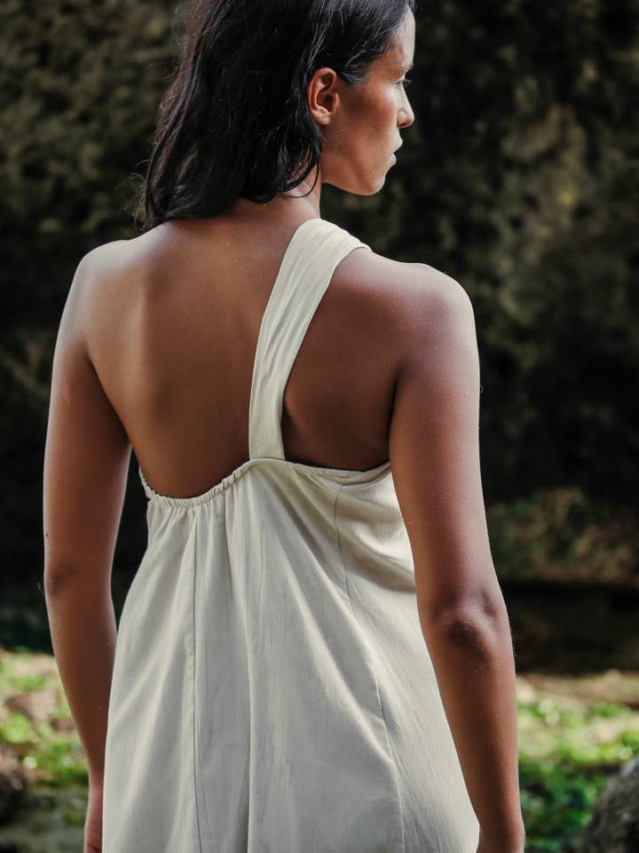Pia Maxi Dress - Oatmeal for wholesale on Faire