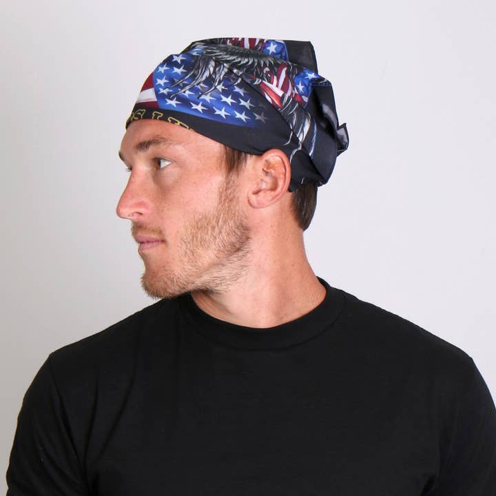 Hot Leathers – wholesale Bandana – Unisex – Hot Leathers BAB1044 Patriotic Upwing Bandana1