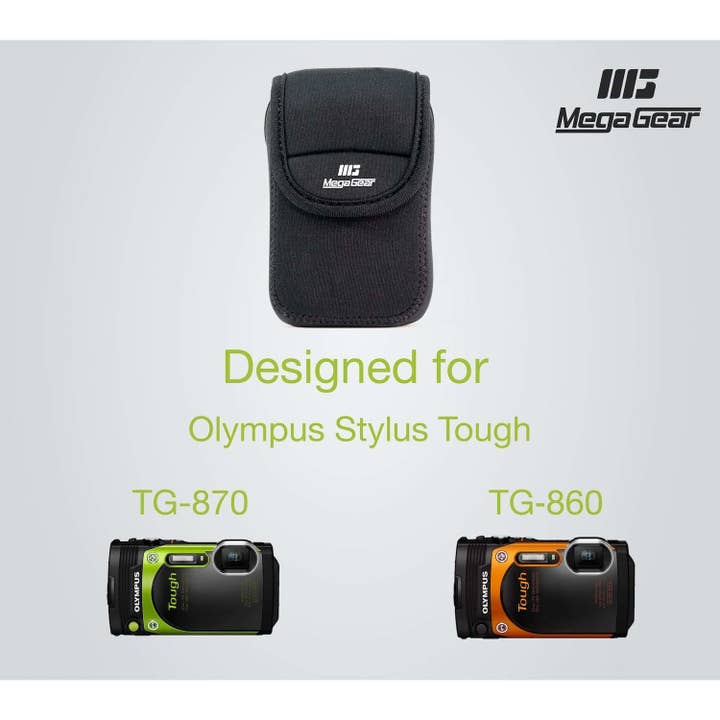 Londo - Wholesale Phone Case - Unisex - MegaGear Olympus Tough TG-6, Tough TG-5, TG-870, TG-4, TG-860 Ultra Light Neoprene Camera Case, with Carabiner5