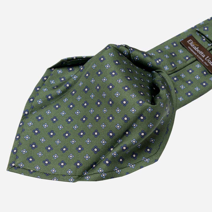 Elizabetta Made in Italy USA - Wholesale Stropdas - Heren - Siracusa - Zijde stropdas met print - Groen