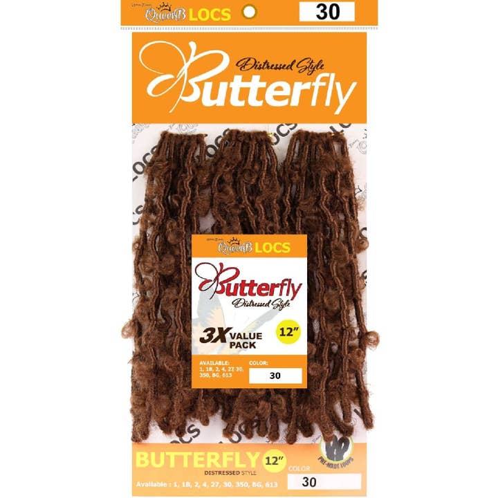 Synthetische Königin B 3X Schmetterling Lcos 12 Zoll Farbe 30 für den Großhandel von II Sisters Beauty Supply