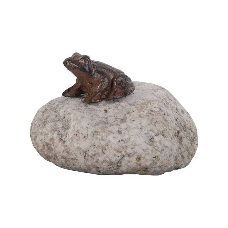Esschert Design USA - Wholesale Outdoor Ornament/Decor - Animals on Rocks, Cast Iron, Antique Brown, 6 Asst. Styles3