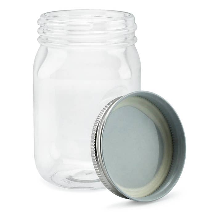 Kurated Korner - Wholesale Jar - Cornucopia 16oz Plastic Mason Jars with Metal Lids (8pk)9