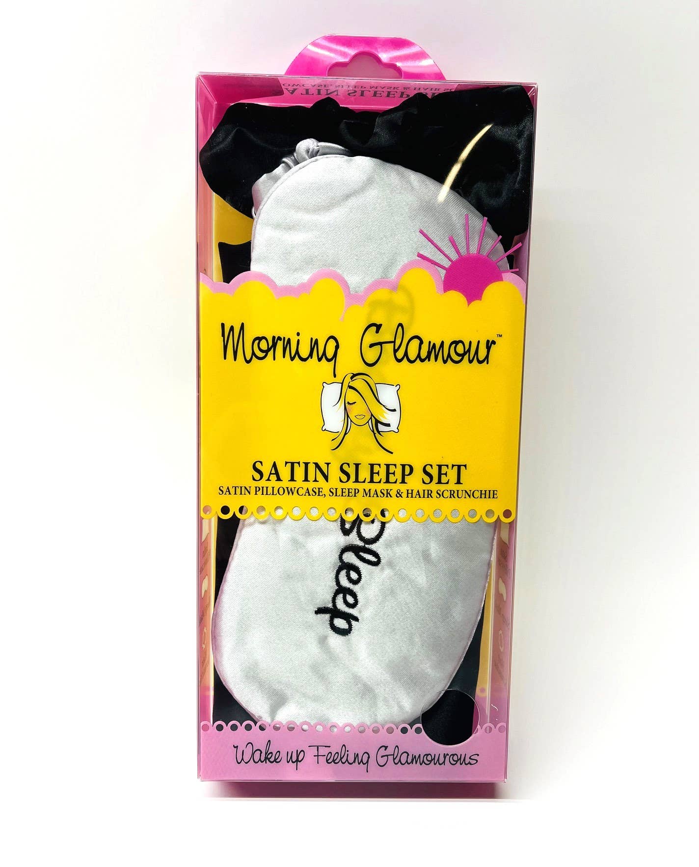 Morning Glamour - Vente Taies/housses d'oreiller - Set de sommeil satin 3-en-1 : taie d’oreiller, masque pour les yeux et chouchou30