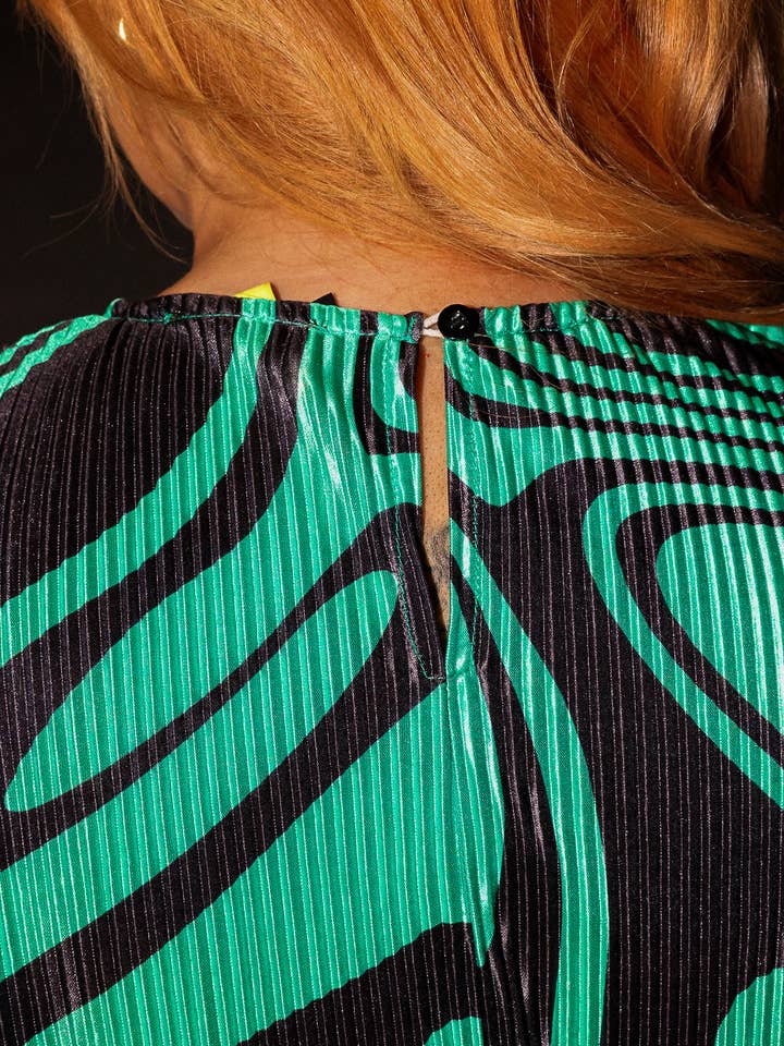 Burnt Toast - Wholesale Top & Skirt Set - Women's - Neptune Swirl Plissé Maxi Skirt Set6