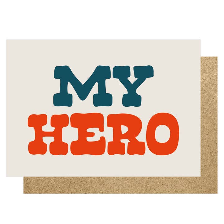 My Hero card for wholesale by Lucky Ink
