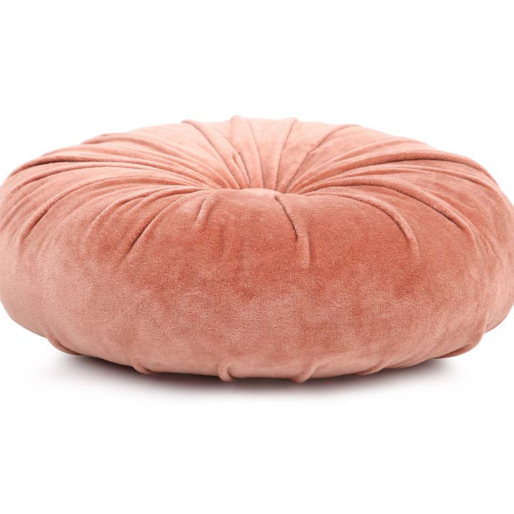 Casa Amarosa - Wholesale Throw/decorative pillow - Mini Velvet Round Handmade Pillow, Blush pink - 11 Inch 1