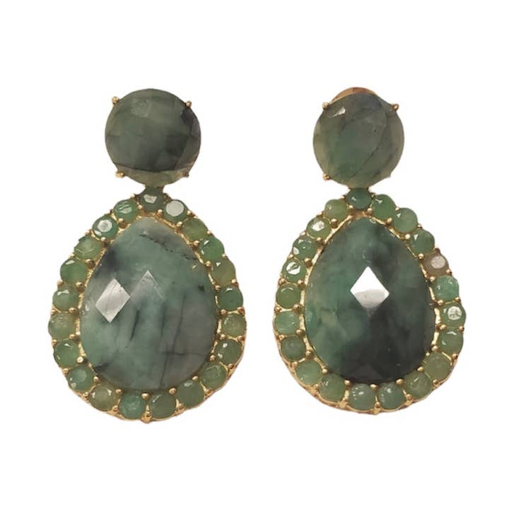 Drop Stone Earrings for wholesale by SF BRAND INC