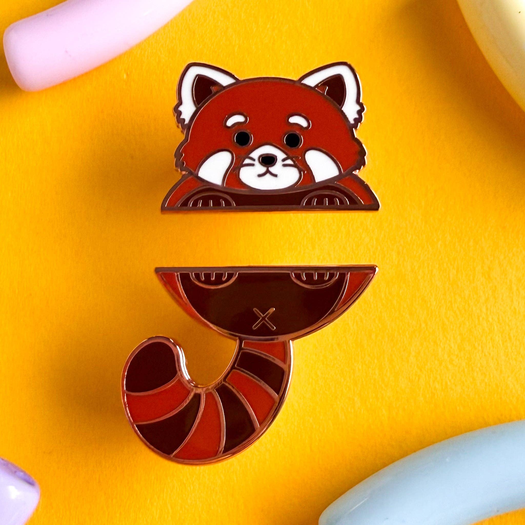 Kitty With A Cupcake - Wholesale Lapel Pin/Button - Red Panda Pride Pal Enamel Pin Set1