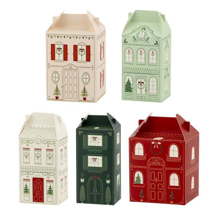 VIL1108 -  Christmas Village Treat Boxes and other Purchase Wholesale scatola in latta. Free Returns & Net 60 Terms on Faire trending on Faire.