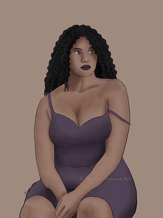 Peace Be Still 8"x10" OR 11"x14" Art Print - Plus Size Woman for wholesale by Morgan Cerese Art