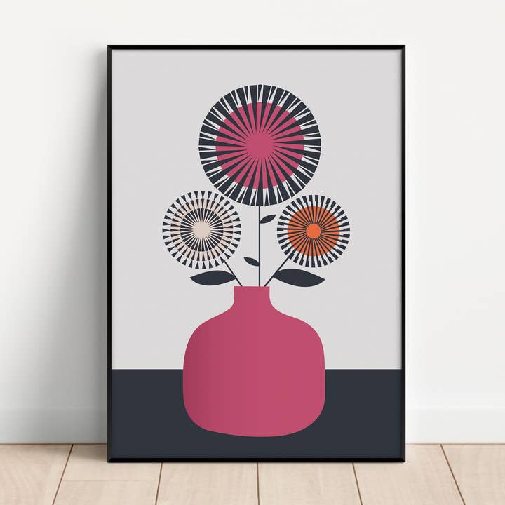 Impresión sin marco de jarrón cereza para venta al por mayor de Gail Myerscough