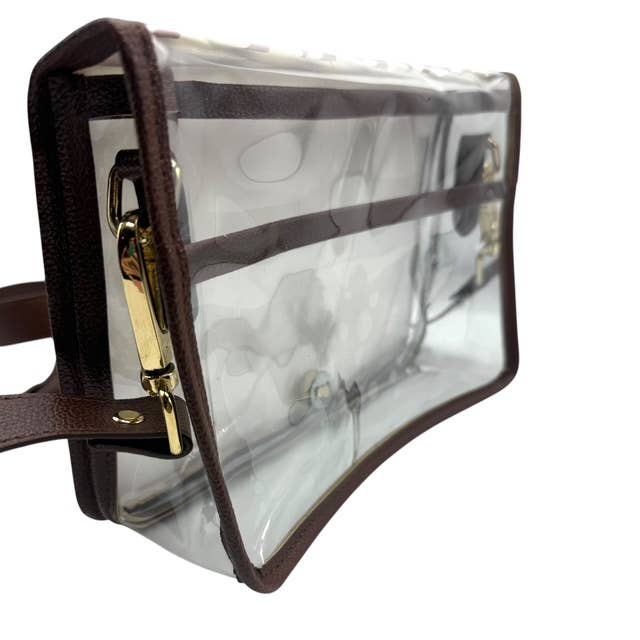 Garland – wholesale Crossbody bag – Women's – Crimson Houndstooth Clear Gameday Stadium Bag w/ Elephant 1