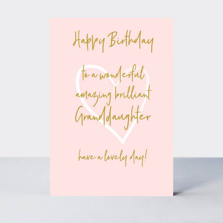 Petimo - Wholesale Birthday Card - Wonderful You Granddaughter Birthday Card - Foil