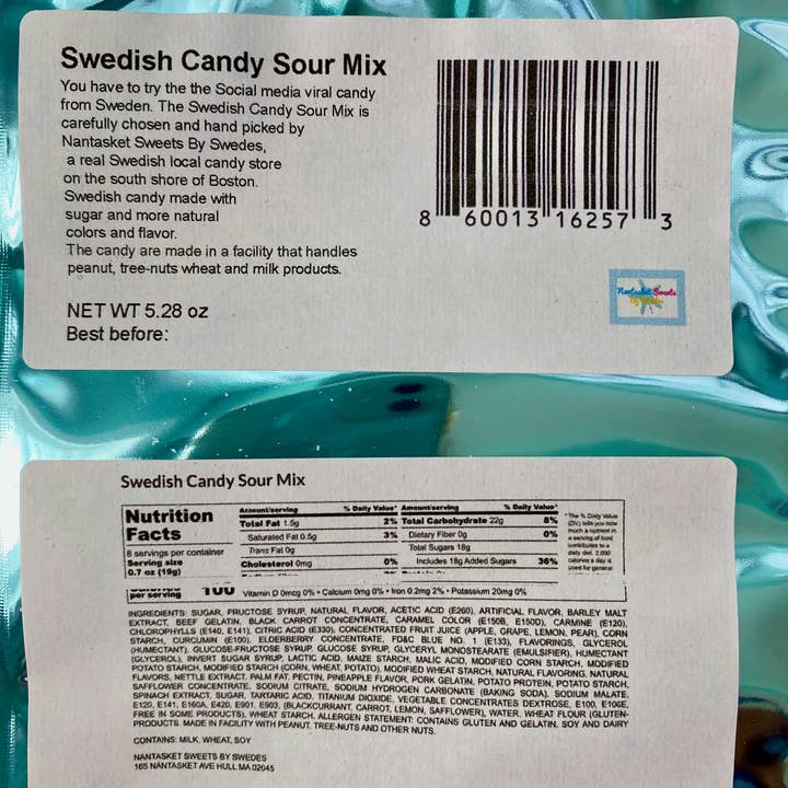 Nantasket Sweets By Swedes - Wholesale Gummy - Swedish Candy Sour Mix5