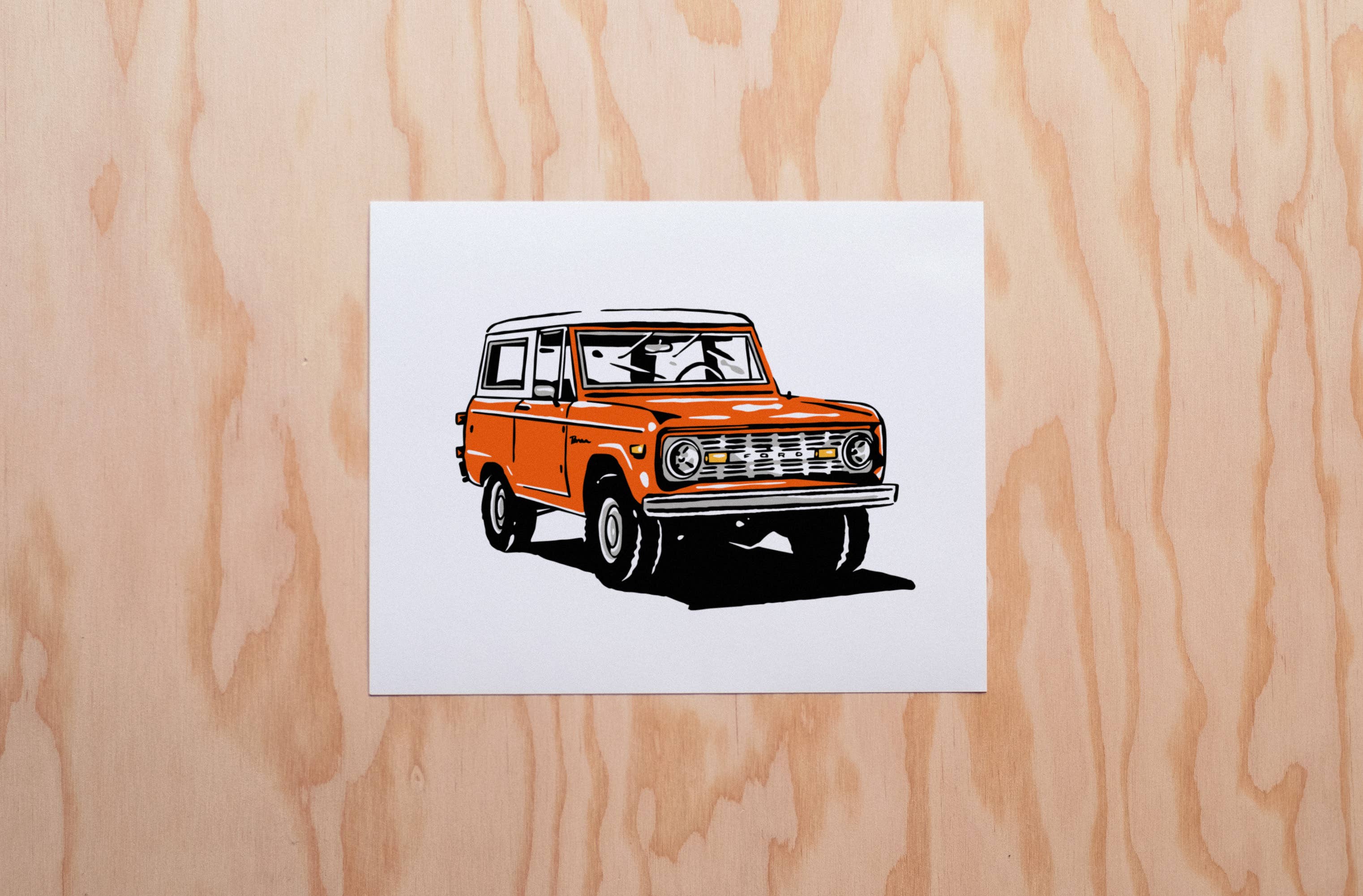Kamin Tersieff - Wholesale Poster - Ford Bronco Poster - Vintage Car Illustration Print1