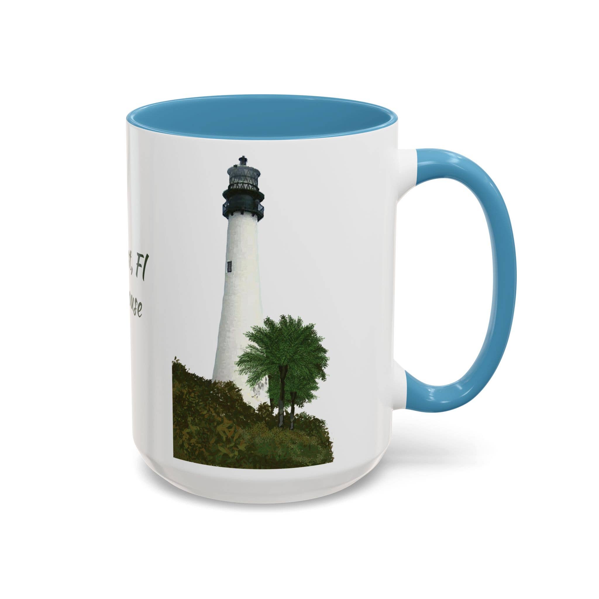 Blue Cava - Wholesale Coffee Mug - Key West Florida Lighthouse Two Tone Ceramic Mug2