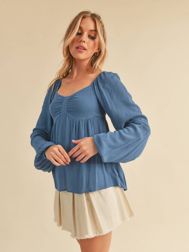 AEMI + CO - Wholesale Blouse - Women's - 8136BK Silvana Top