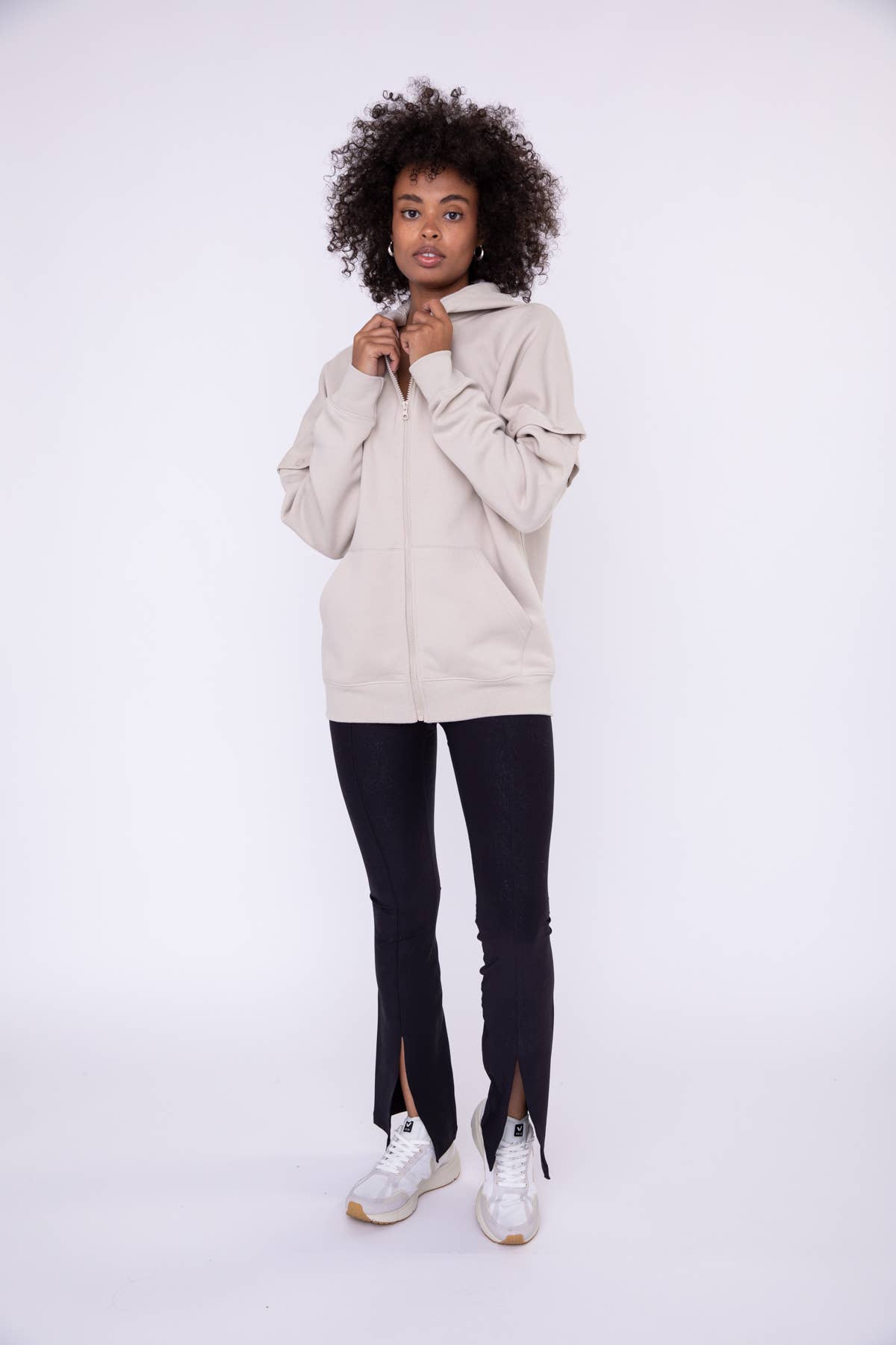 Mono B - Wholesale Jacket - Women's - 2-in-1 Zip-Up Hoodie Jacket3