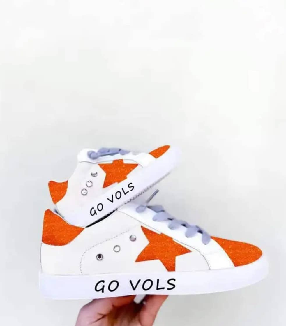 Torn and Trendy - Wholesale Lifestyle Sneakers - Kids - Orange Star and Heel - (Go Vols) - kids
